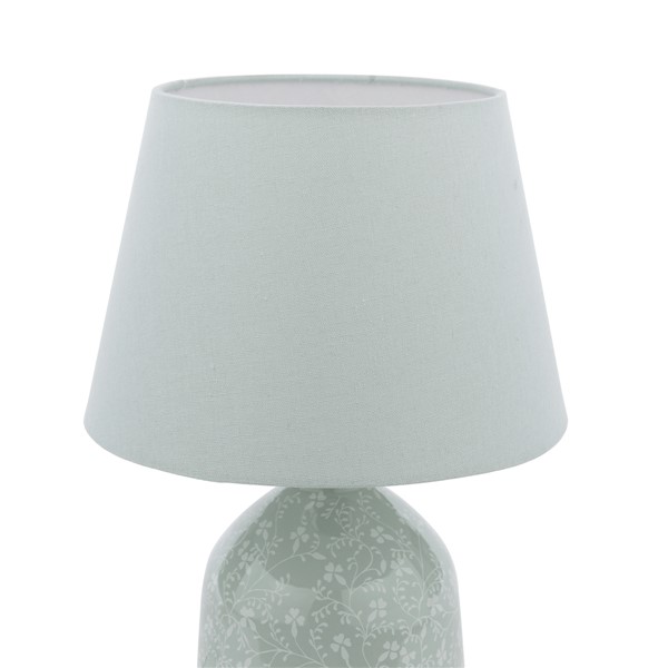 (image for) Laura Ashley Campion Table Lamp Blue Ceramic With Shade